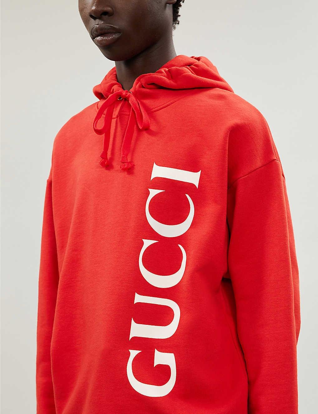 Gucci red hoodie cheap
