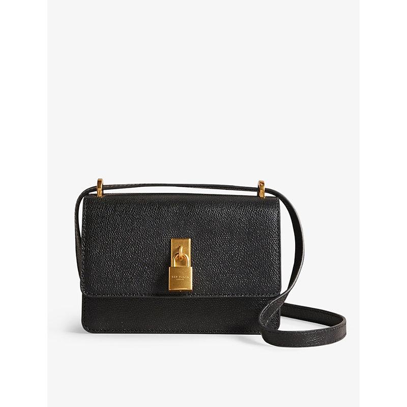 Ted Baker Ssloane Padlockembellished Leather Crossbody Bag in Black Lyst