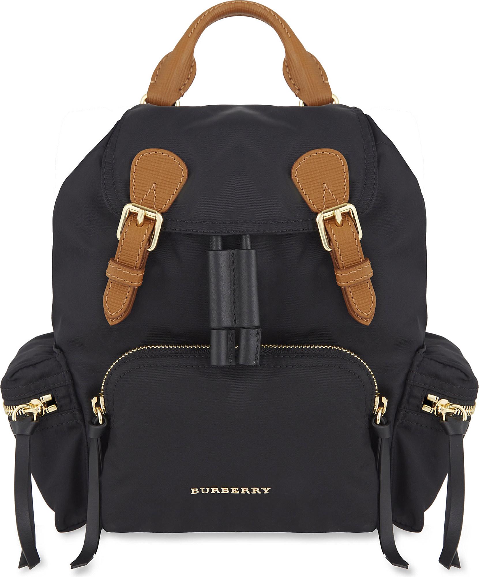 Burberry Small Nylon Backpack in Black | Lyst