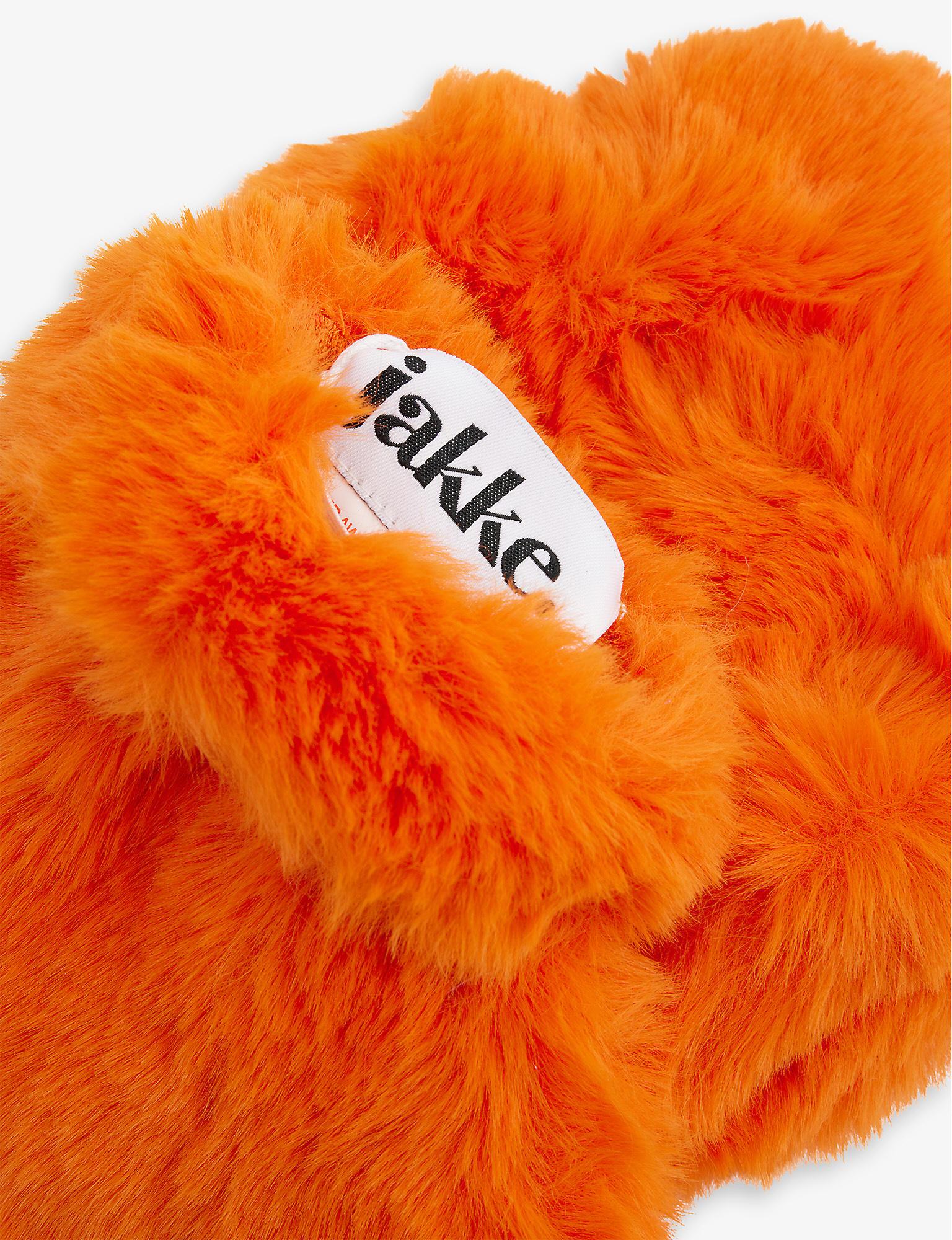 Jakke Tolly Fingerless Faux-fur Gloves in Orange | Lyst