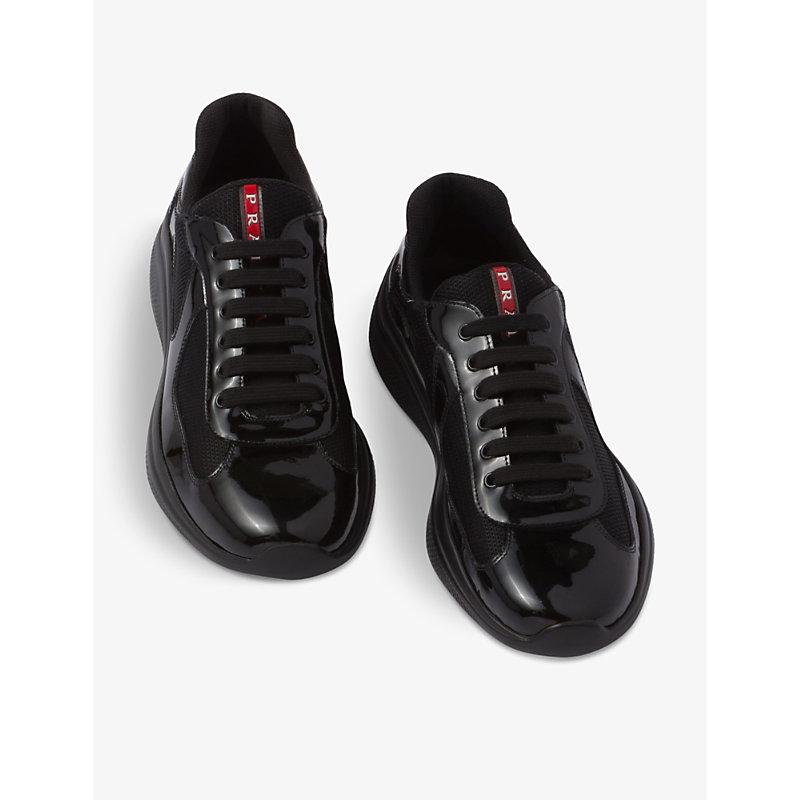 Prada America s Cup Patent Leather Technical Fabric Sneakers in
