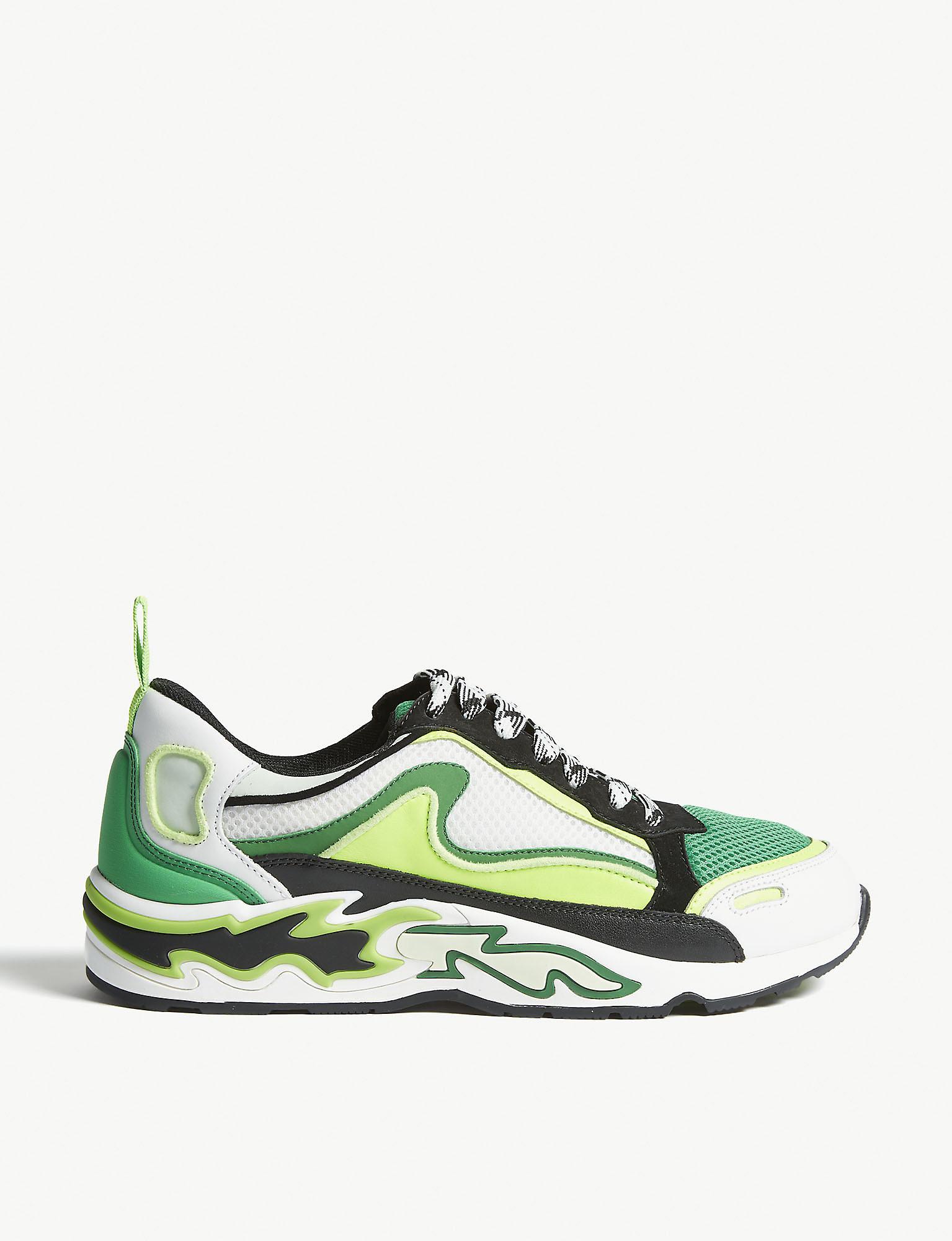 Sandro Flame Sneakers in Green | Lyst