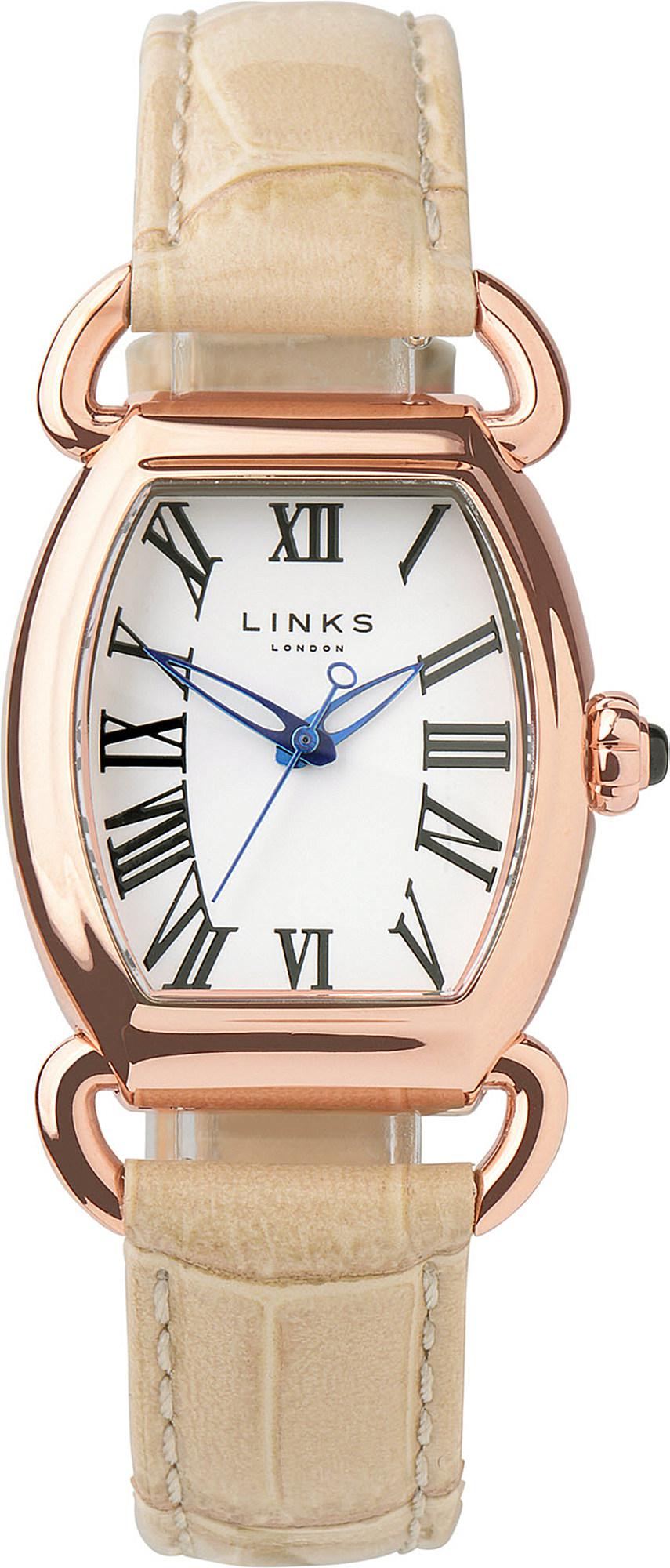 Links Of London Driver Ellipse Gold Plated Leather Watch In Tan Brown Lyst Links Of London Driver Ellipse Gold Plated Leather Watch In Tan Brown Lyst