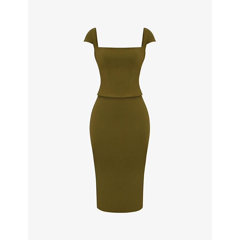 House Of Cb Layana Corseted Woven Mini Dress in Green | Lyst UK House Of Cb Layana Corseted Woven Mini Dress in Green | Lyst UK