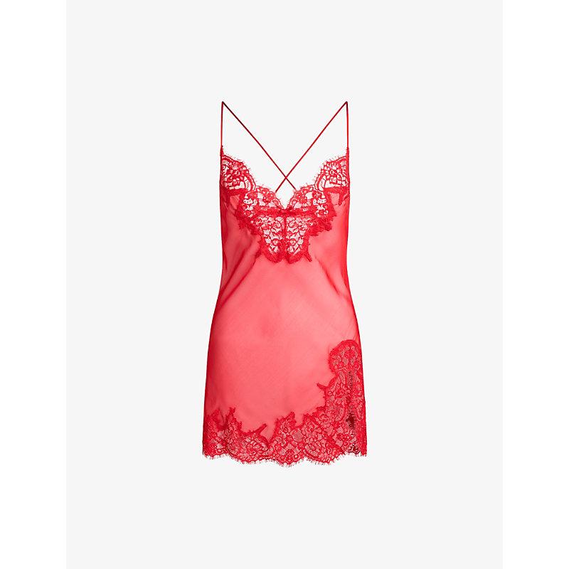 skims red mini dress SKIMS Mini Dress | Ruby | Red | Sheer Velvet | S | Small
