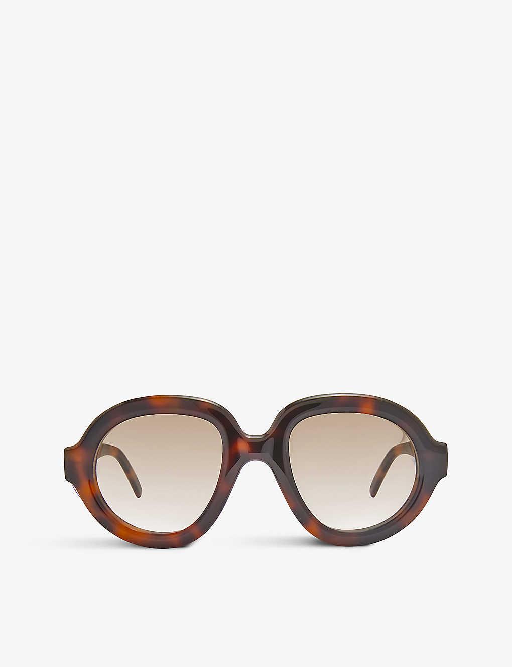 Loewe Curvy Oval-frame Acetate Sunglasses | Lyst