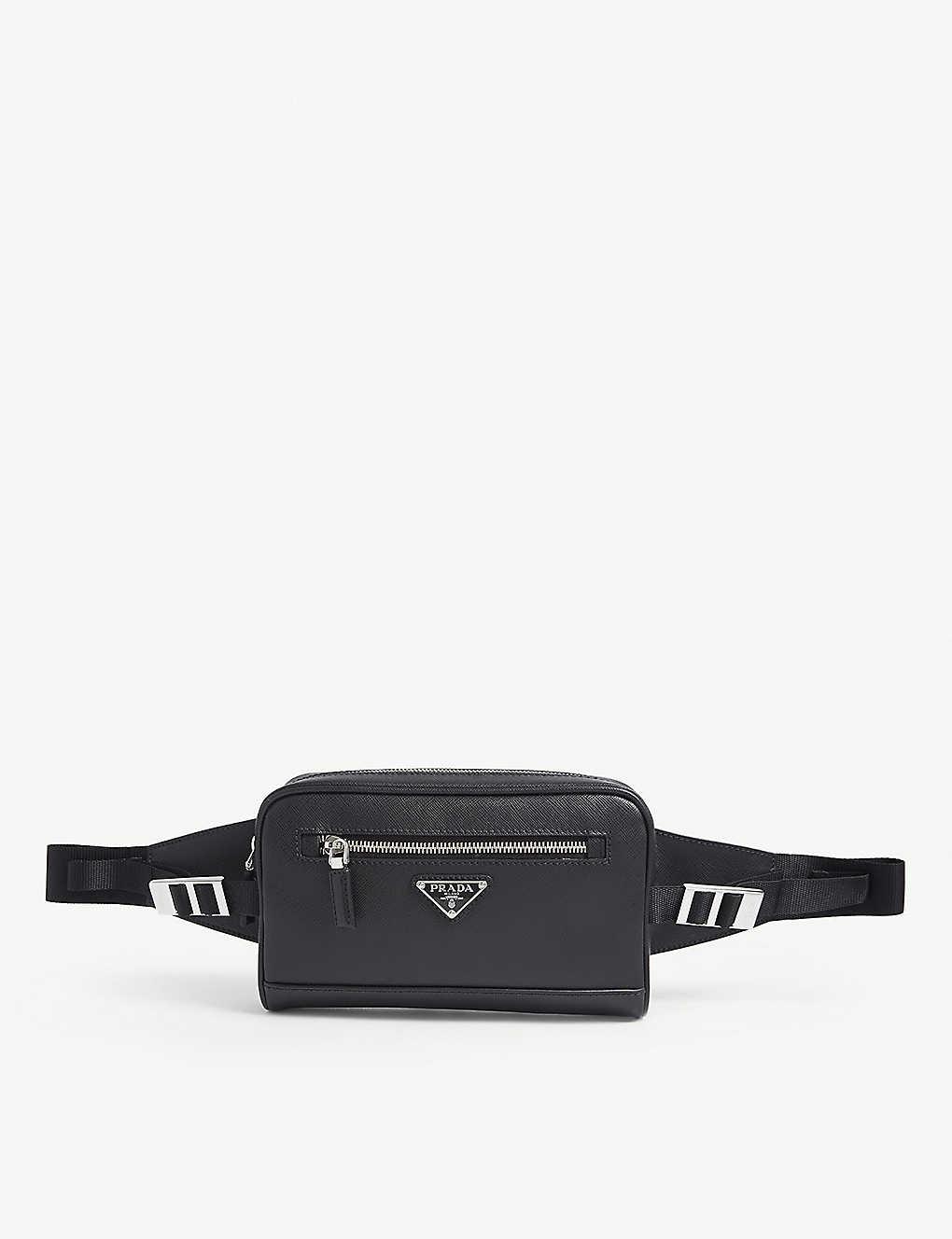 saffiano leather belt bag prada