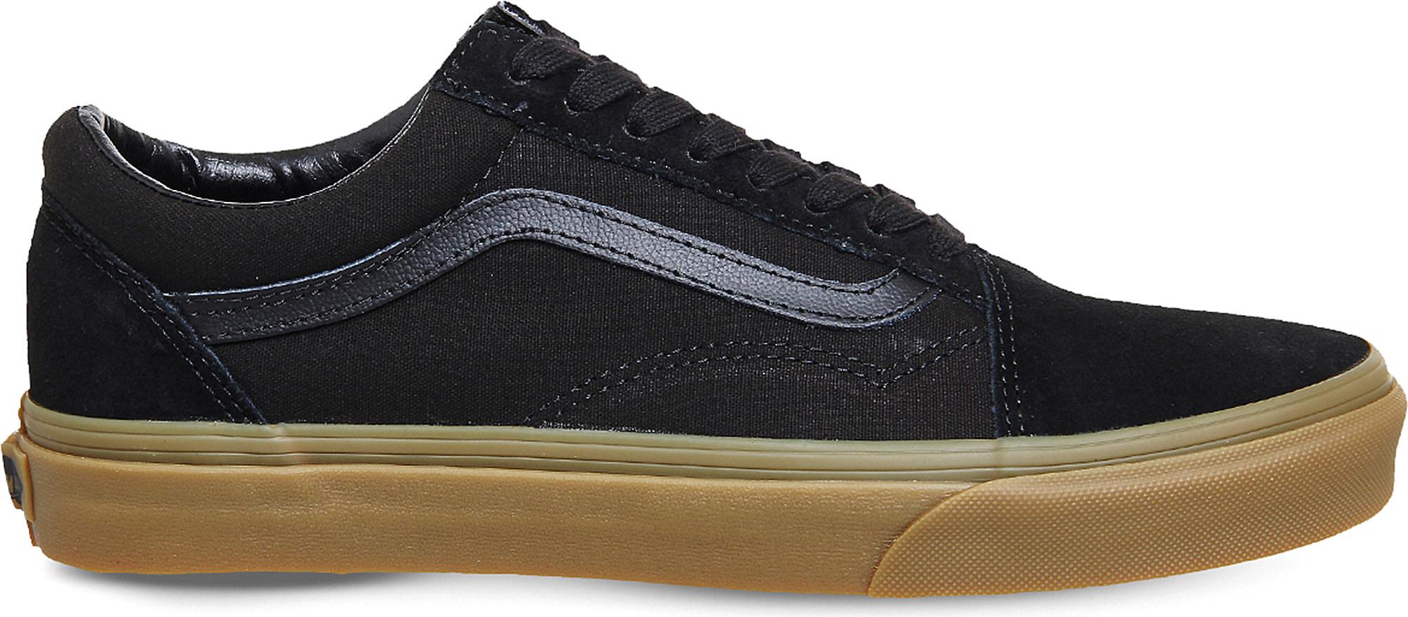 Vans Old Skool Low-top Canvas And Suede Trainers in Black for Men - Lyst