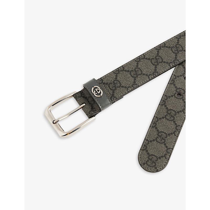 Gucci 3cm Reversible Monogrammed Supreme Coated-canvas and Full-Grain Leather Belt - Men - Beige Belts