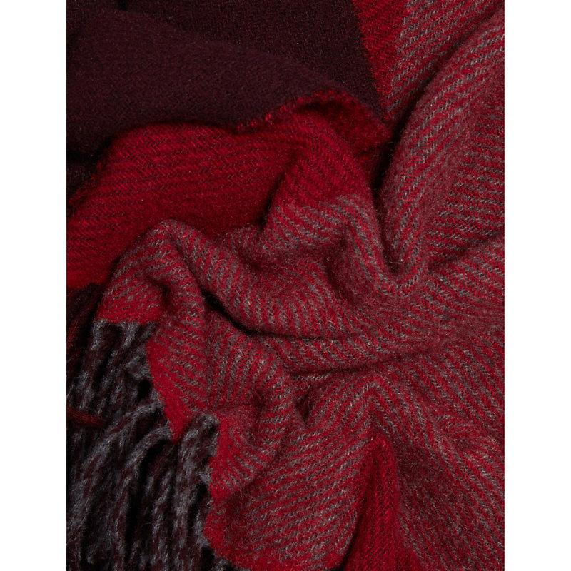 Claudie Pierlot Auchaud Fringed Wool-blend Poncho in Red | Lyst