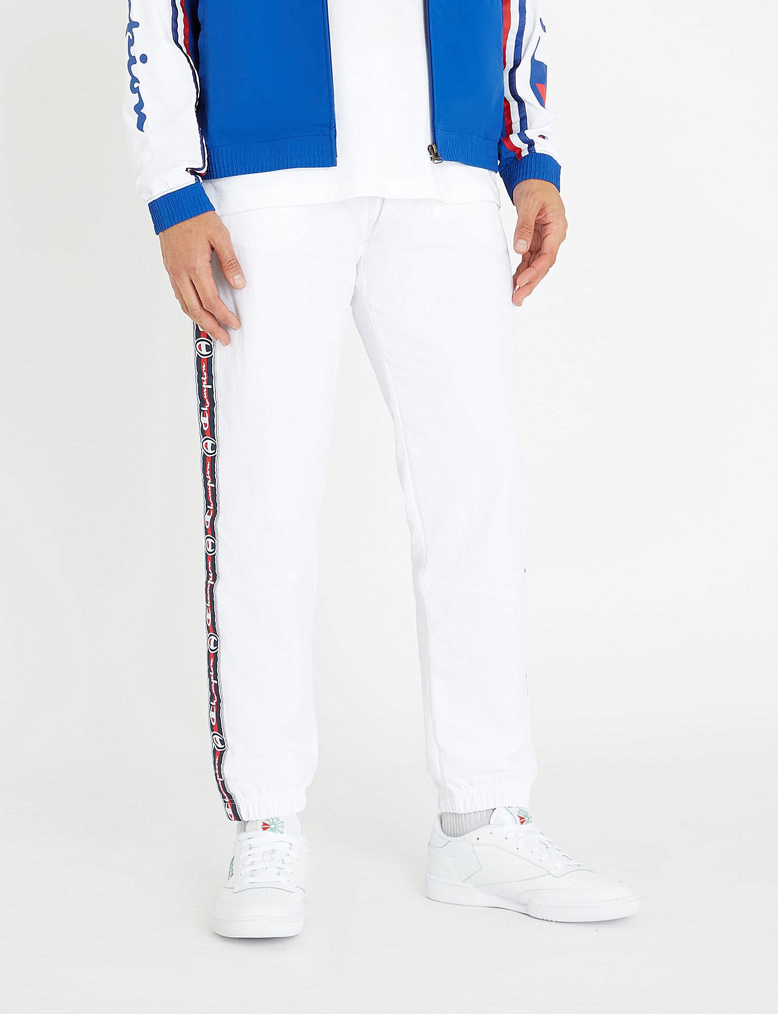 white champion tracksuit bottoms