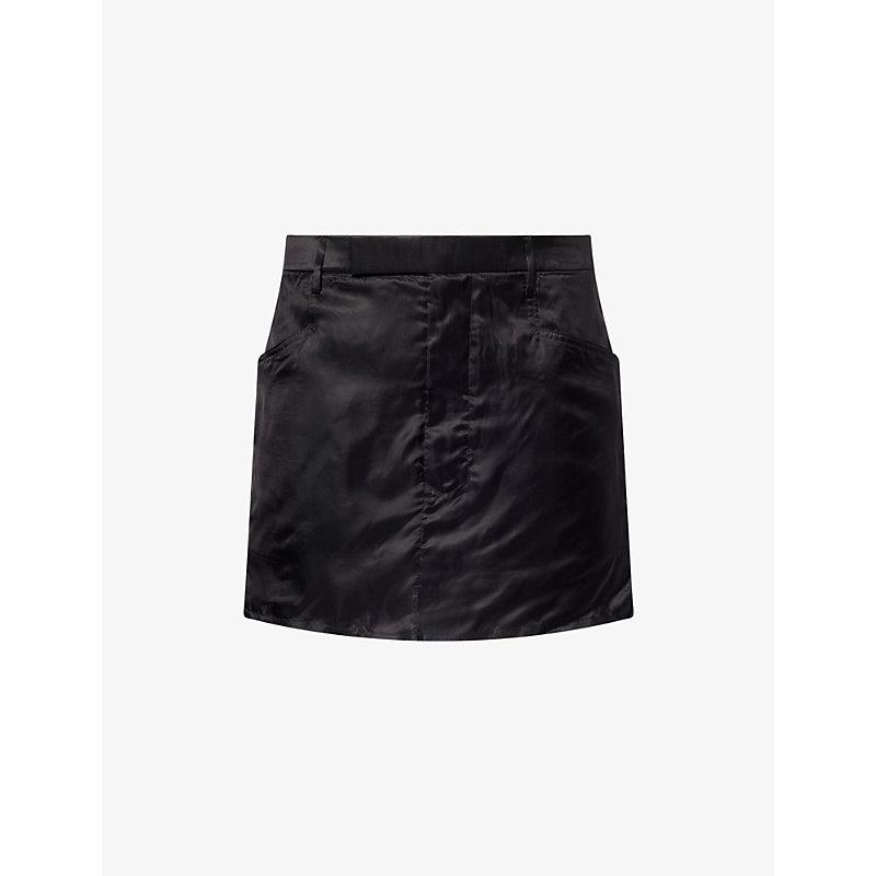 ミニスカート RICK OWENS Women Mini Skirts RO01E7366 UCDB09 Black Black Lido Miniskirt by Rick Owens DRKSHDW on Sale