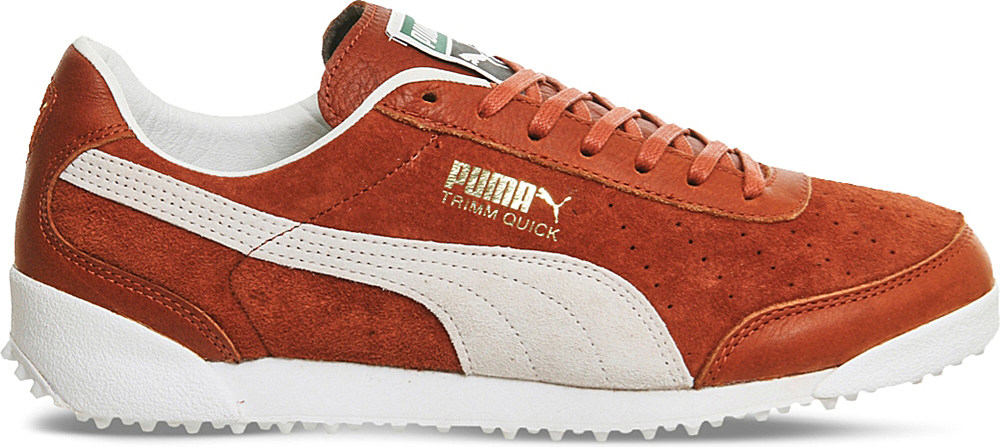PUMA Trimm Quick Suede And Leather Trainers for Men - Lyst