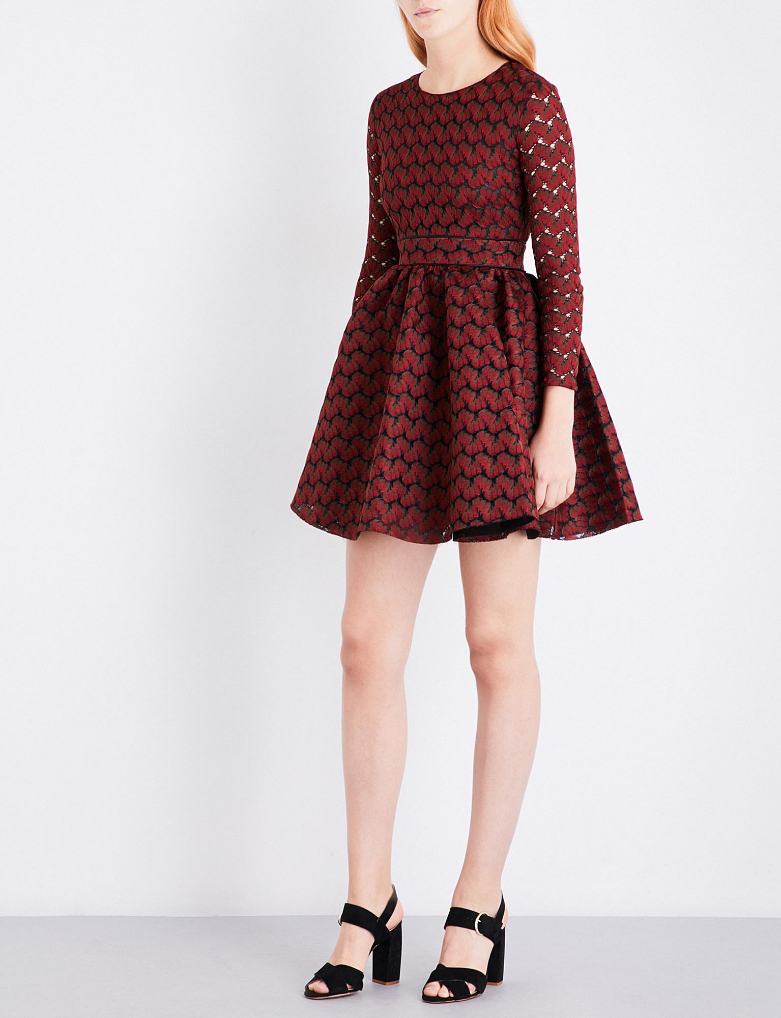 Maje Royani Lace Dress in Red | Lyst