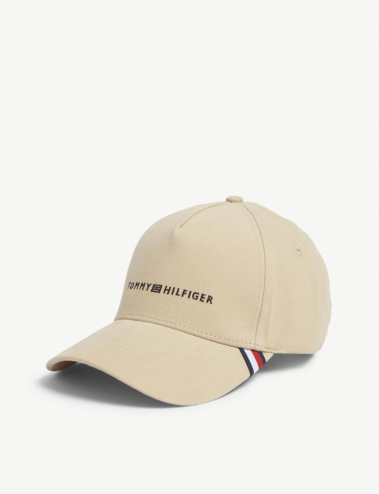 Tommy Hilfiger Uptown Cotton Cap in Khaki (Natural) for Men - Lyst