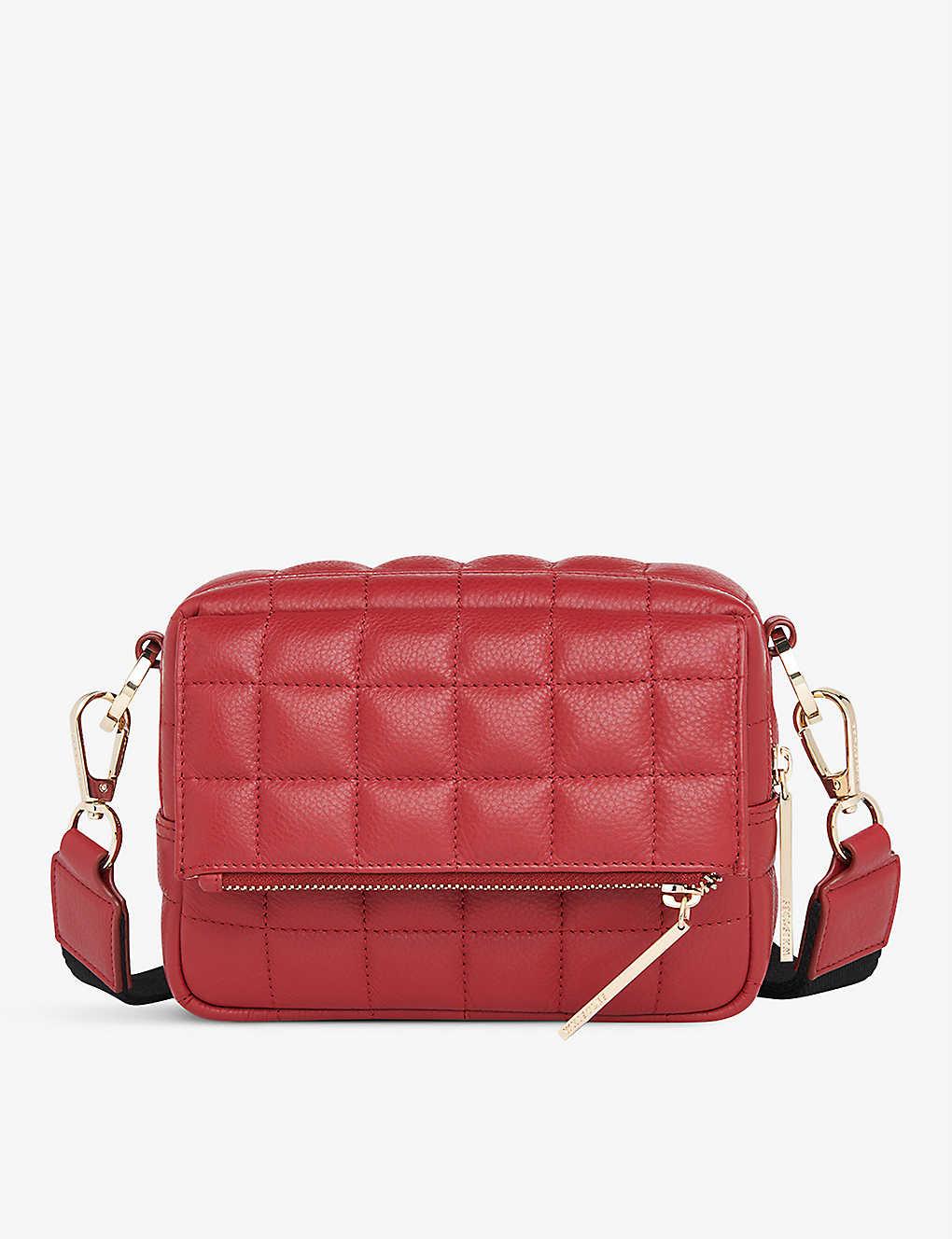Whistles Quilted Bibi Leather Crossbody Bag in Red Lyst