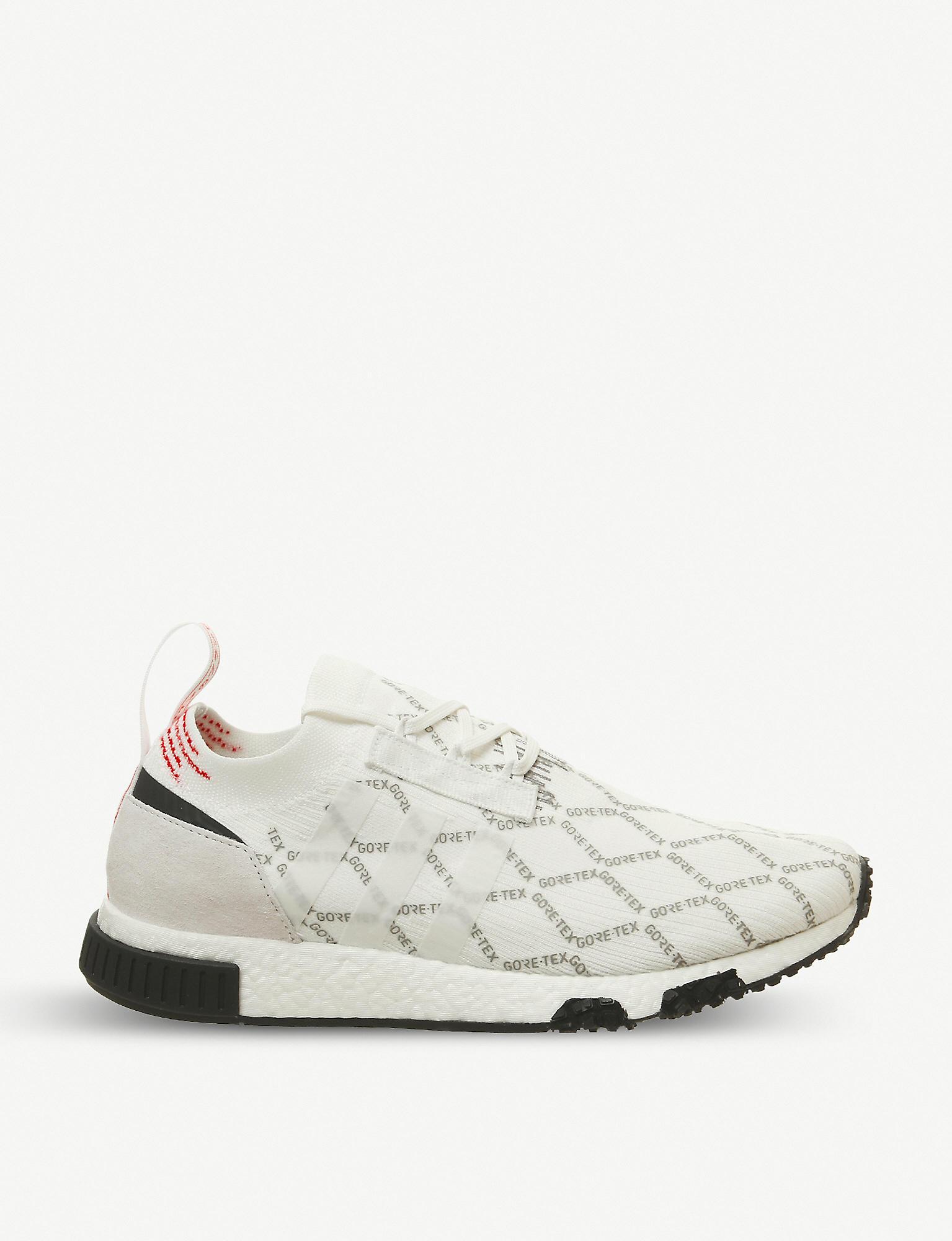 adidas Leather Nmd Racer Primeknit And Gore-tex Trainers in White for Men -  Lyst