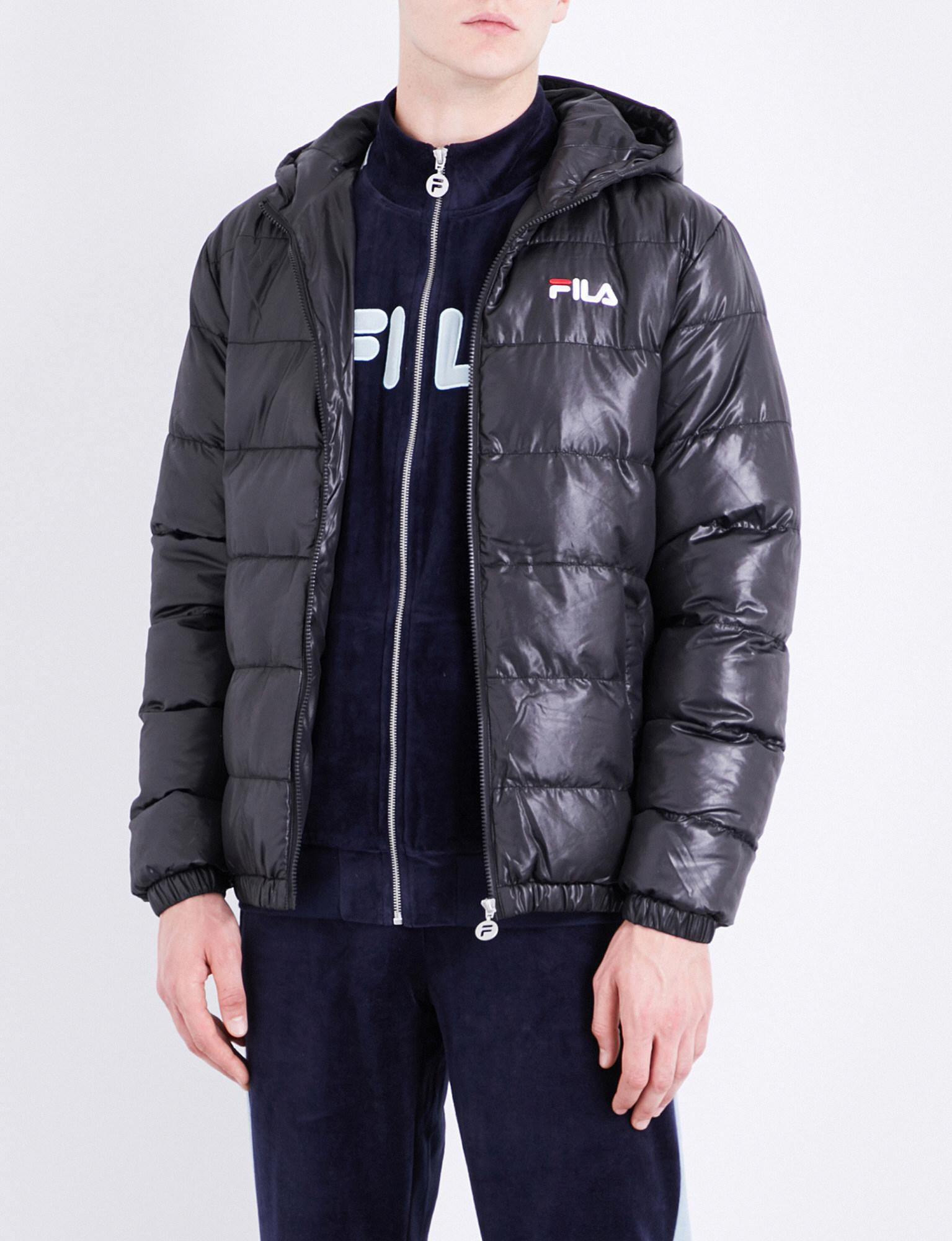 fila puffer jacket black