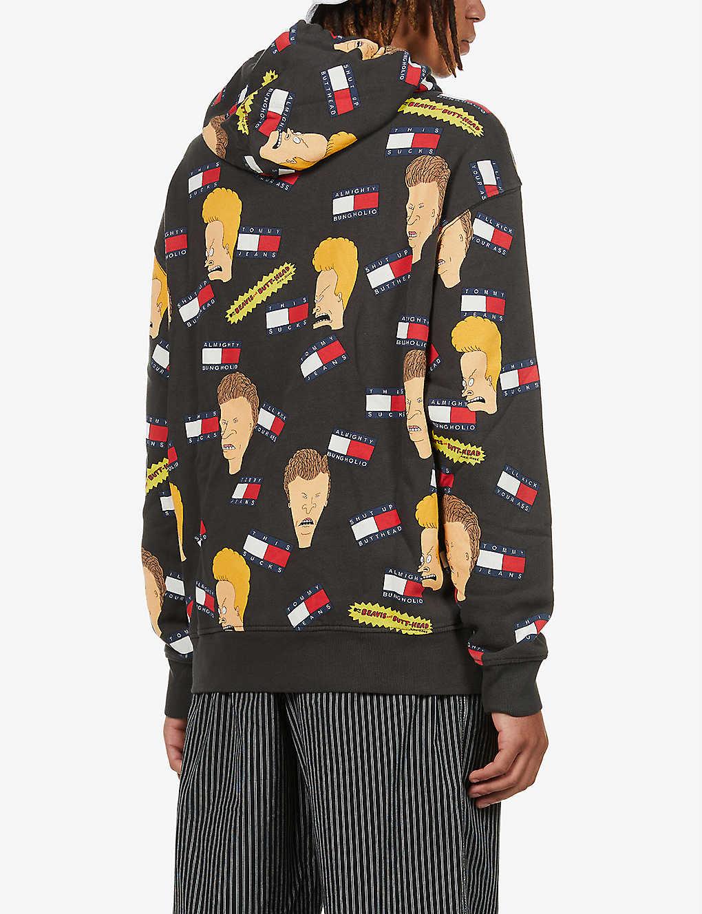 Tommy Hilfiger Mens Blackout X Mtv Beavis And Butt-head Graphic-print  Cotton-jersey Hoody S for Men | Lyst