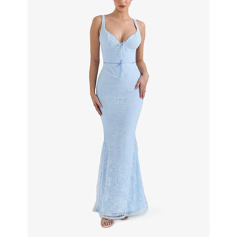 house of cb blue dresses Rent House Of CB Marcella Pleated Maxi Dress (Ocean Blue)  Dress for a  Night