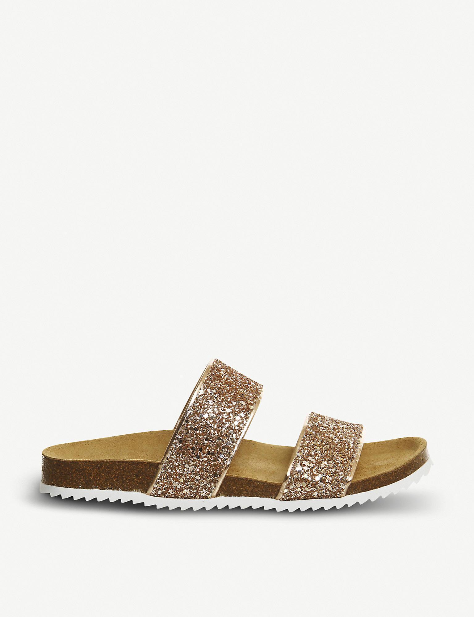 office glitter sandals