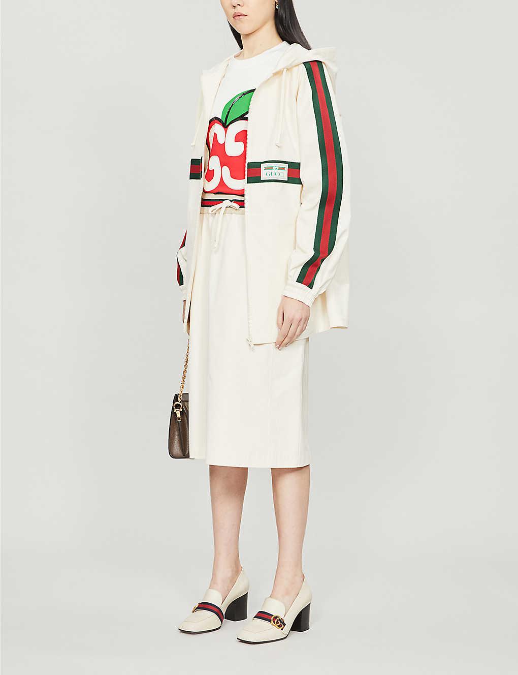 Gucci T-shirt With GG Apple Print in White | Lyst