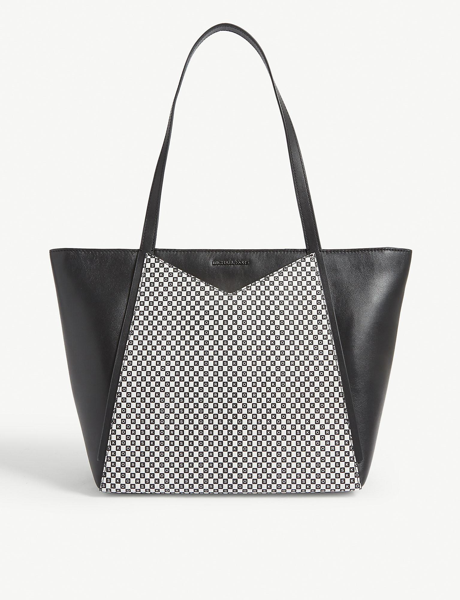 michael kors checkered tote