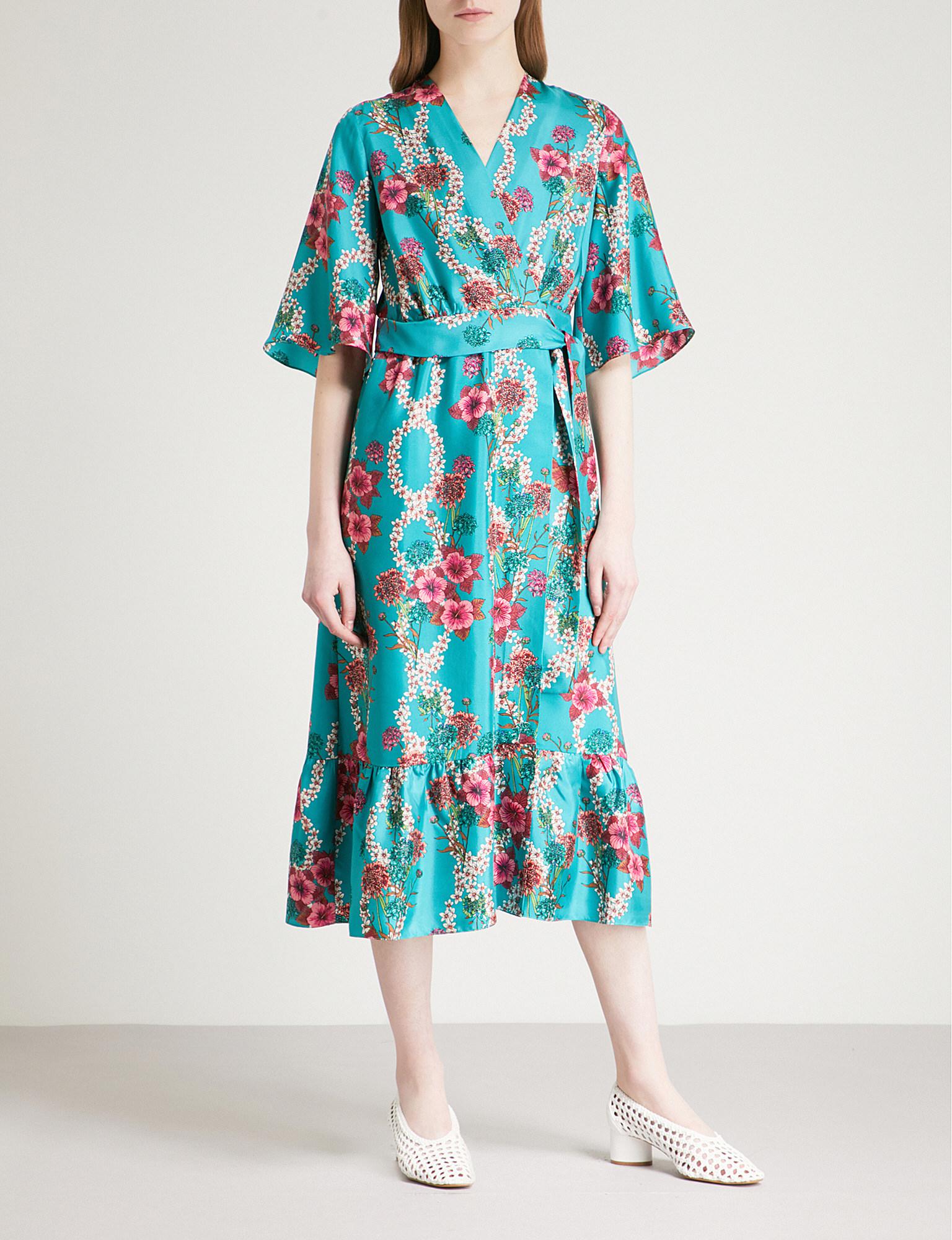 Sandro Floral Print Silk Dress Shop, 55 ...