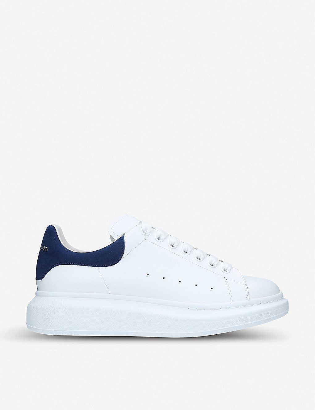 white platform trainers leather