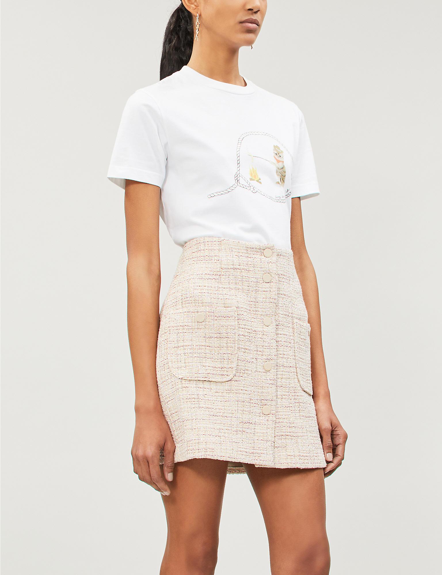 Sandro agatha tweed mini clearance skirt