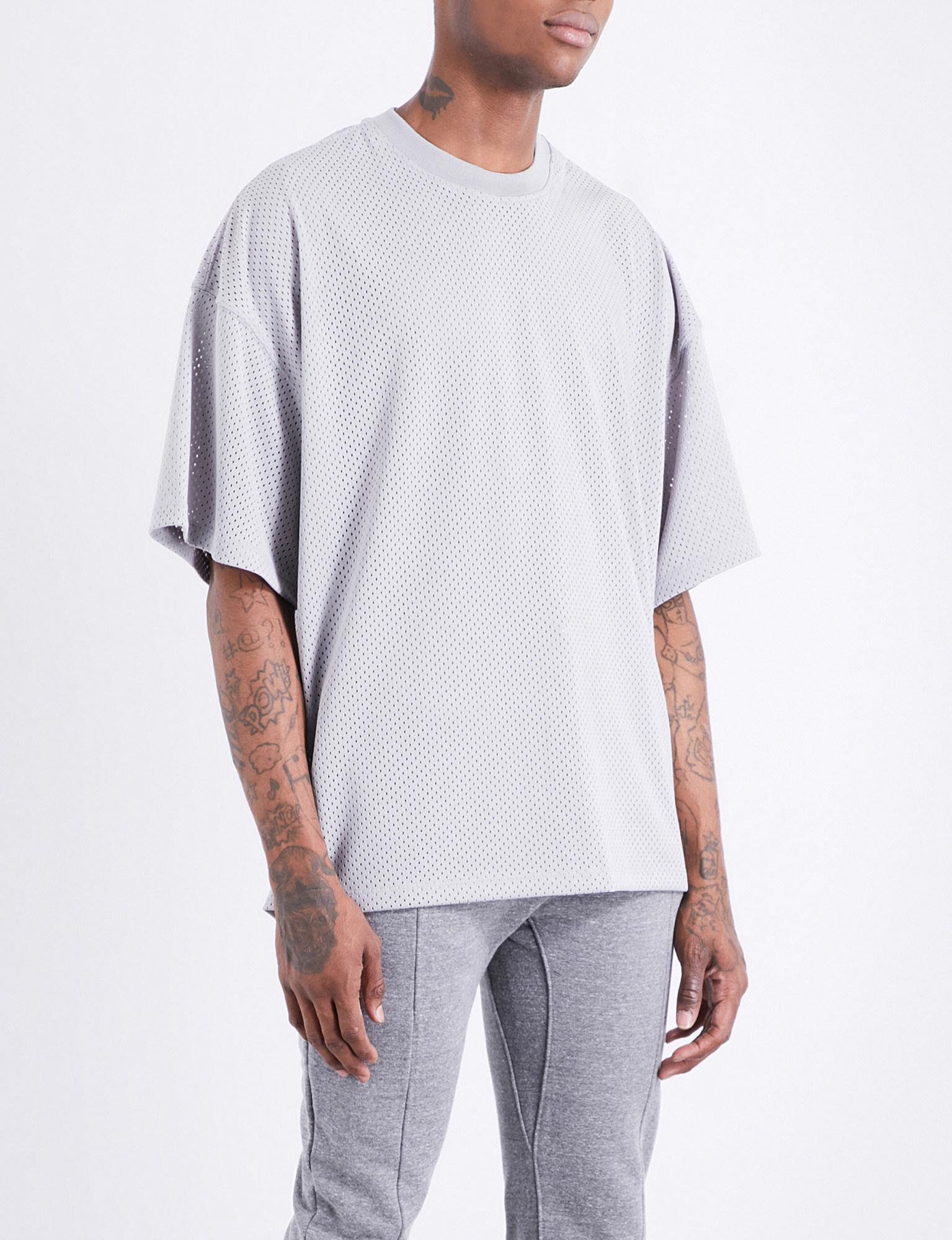 Fear Of God Fifth Collection Batting Practice Mesh Top in Grey 
