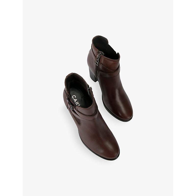 Carvela Kurt Geiger Buckle-Embellished Heeled Leather Ankle