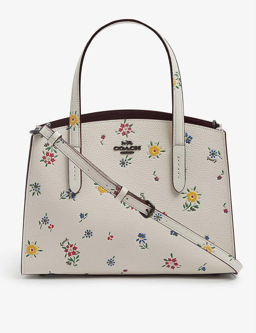 COACH Charlie Floralprint Leather Tote Bag Lyst