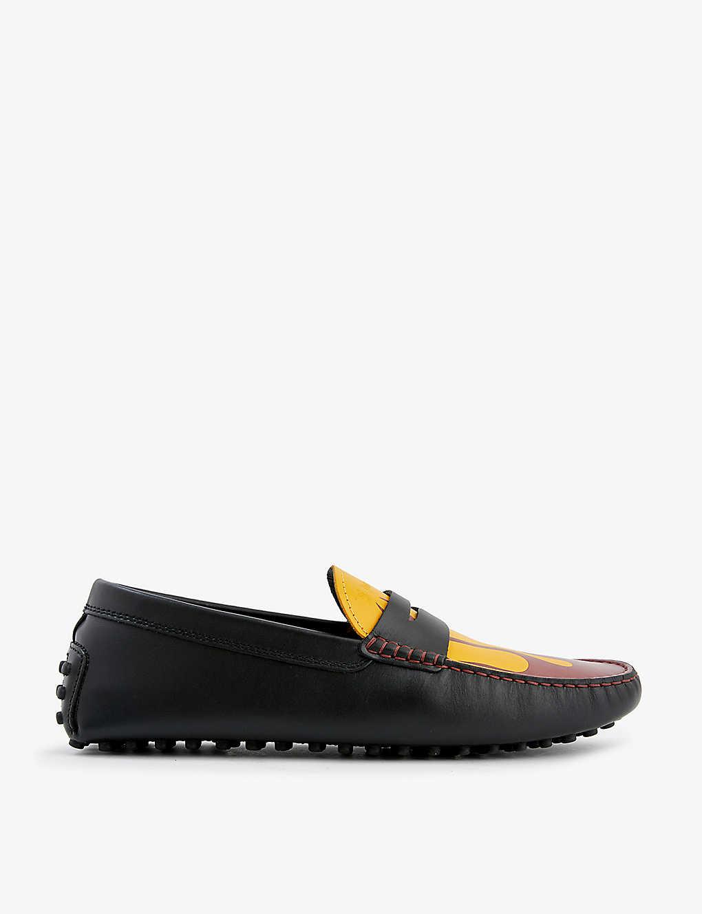 Moncler Genius 8 Palm Angels X Tod's Gommino Leather Loafers in Black ...