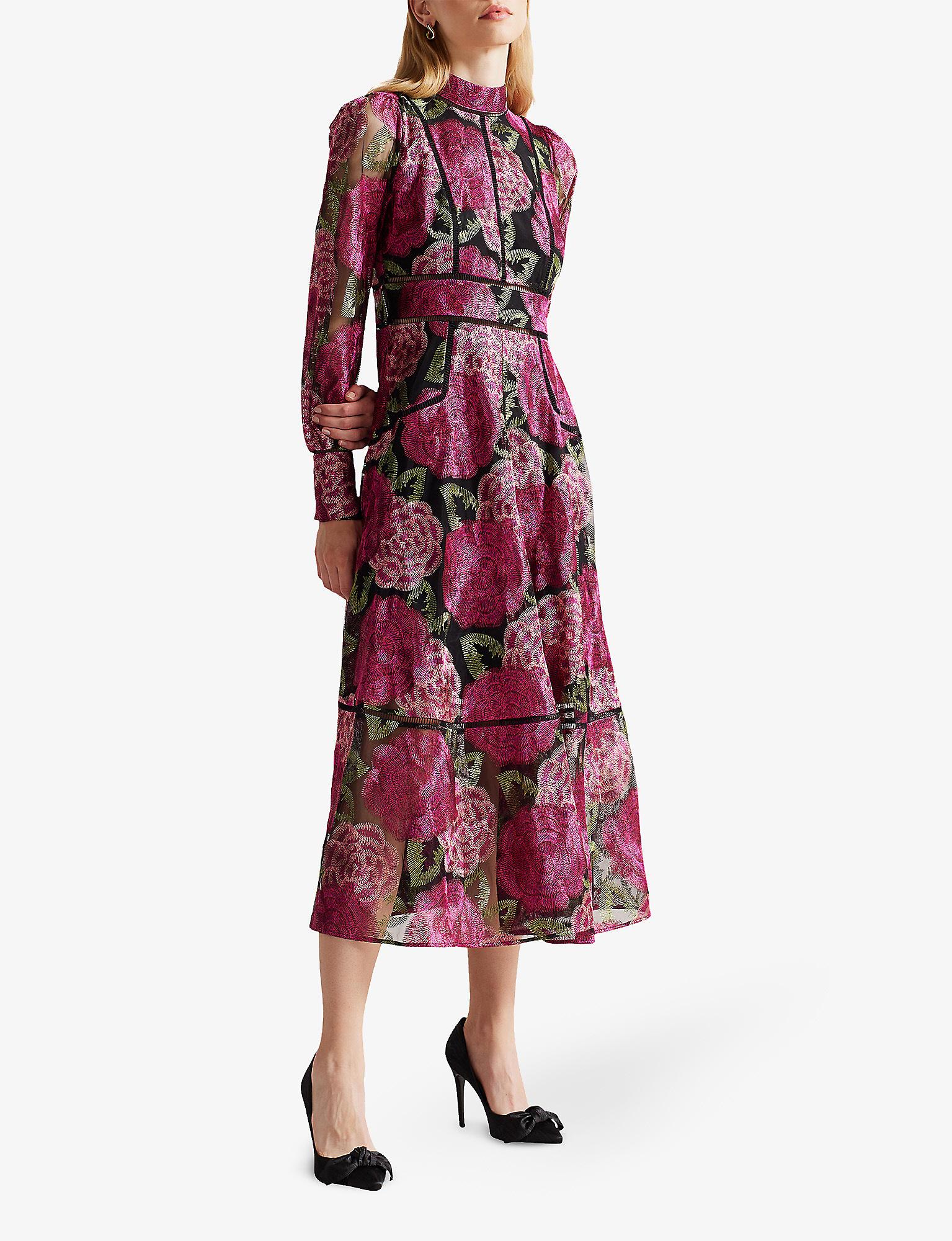 Ted baker embroidered dress new arrivals