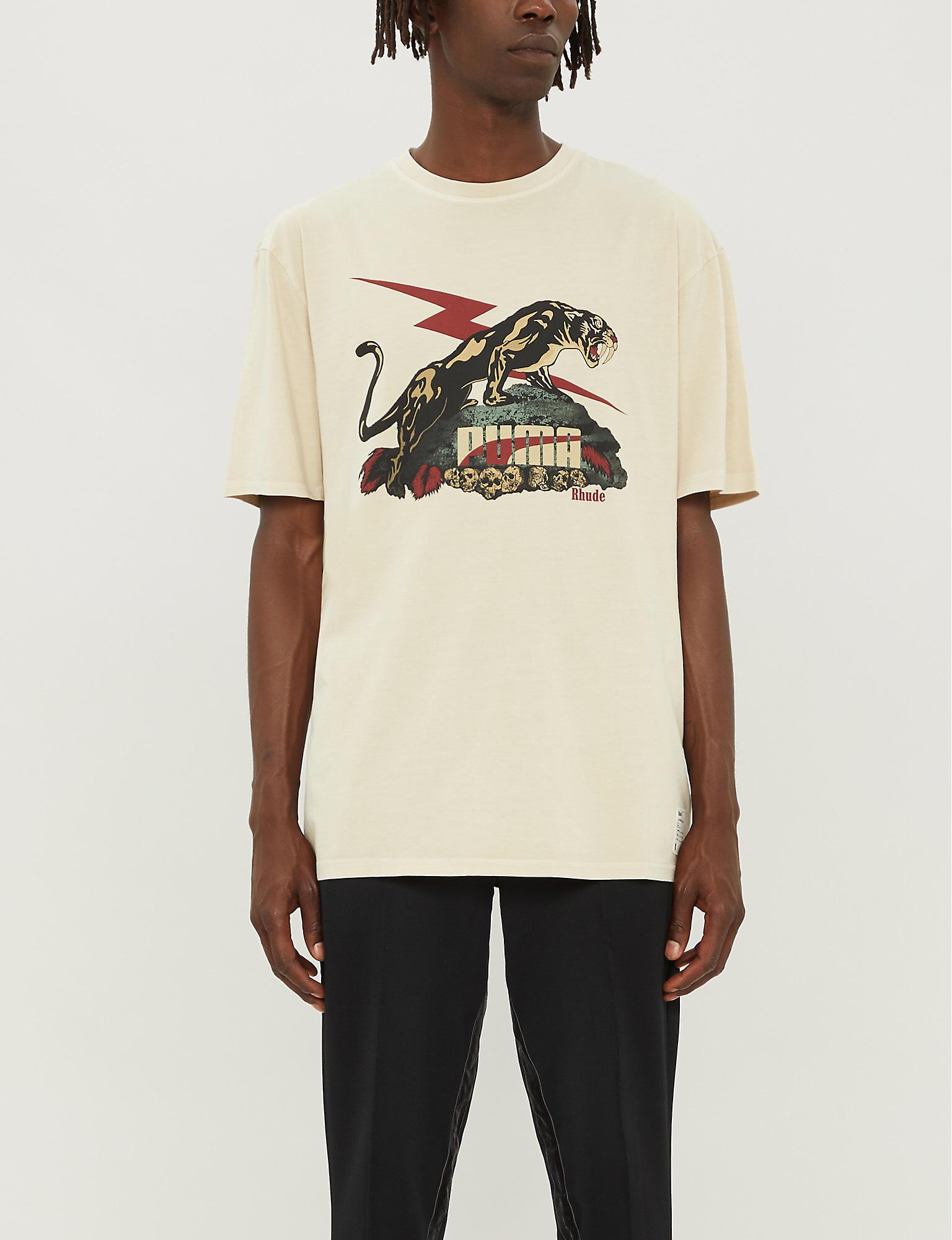 PUMA X Rhude T-shirt in Natural for Men | Lyst