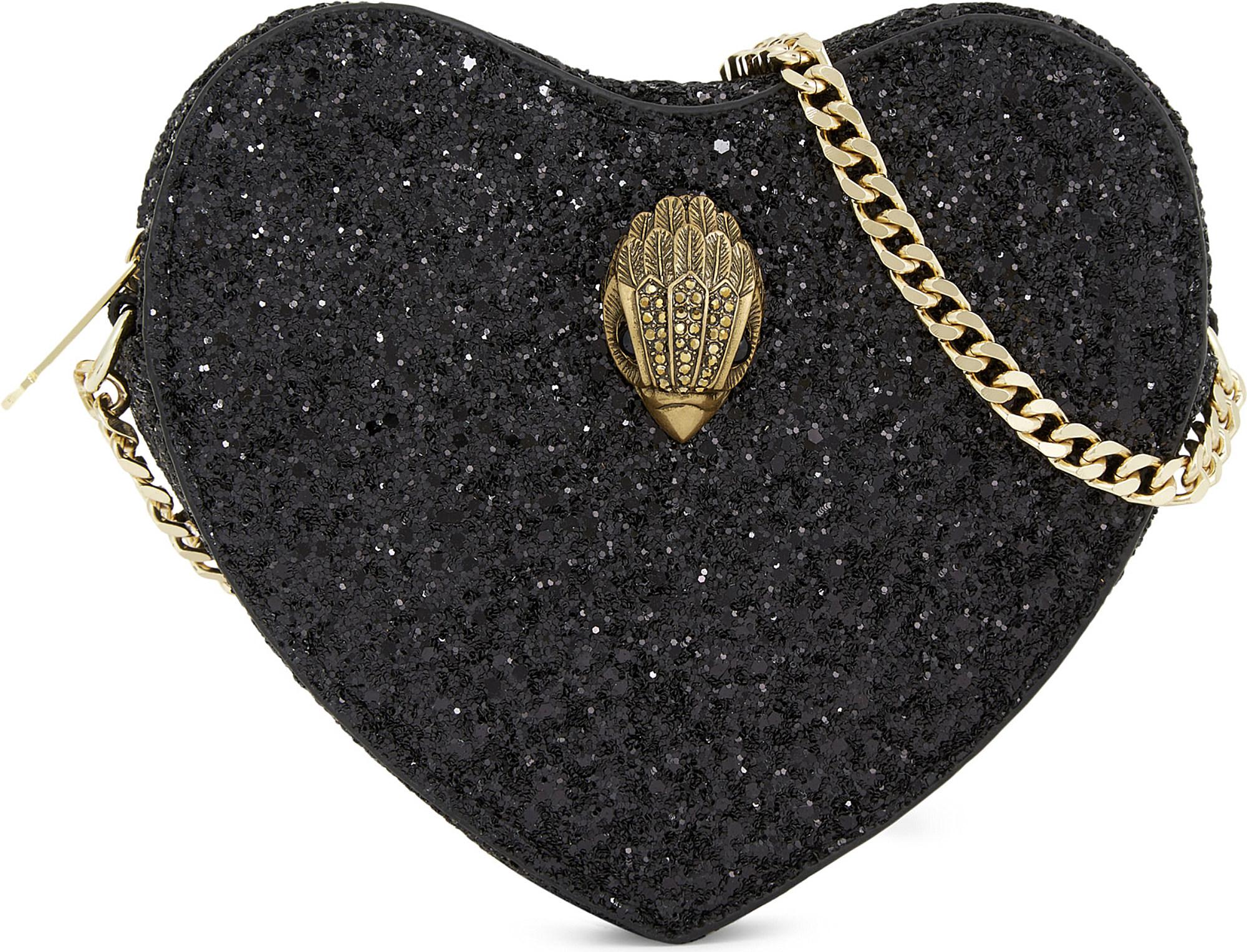 Kurt Geiger London Kensington Heart Crossbody Bag in Black