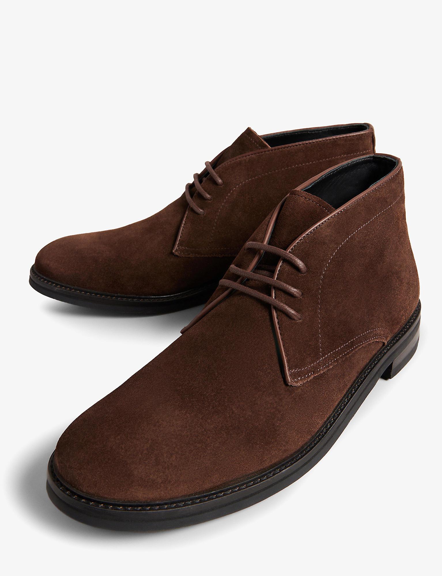 Ted Baker Andrews Suede Chukka Boots in Brown for Men Lyst