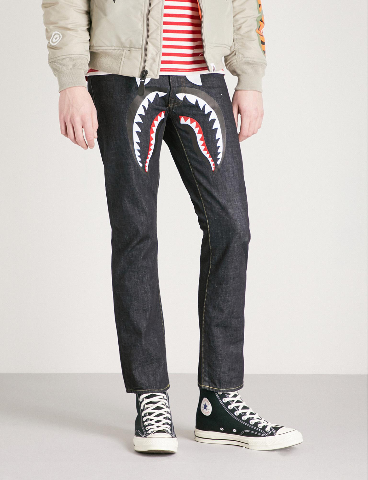 a bathing ape jeans