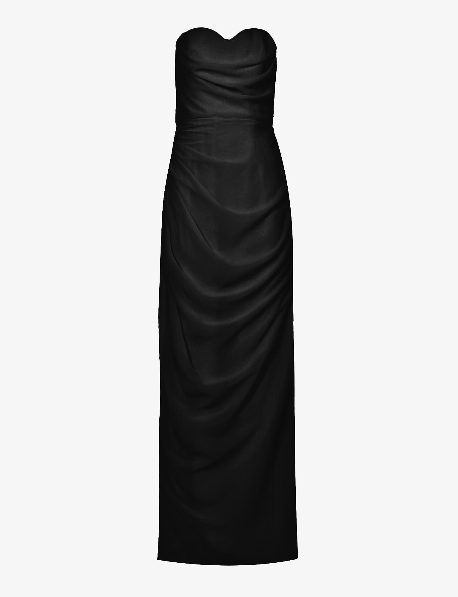 House Of Cb Adrienne Slimfit Satin Maxi Dress in Black Lyst