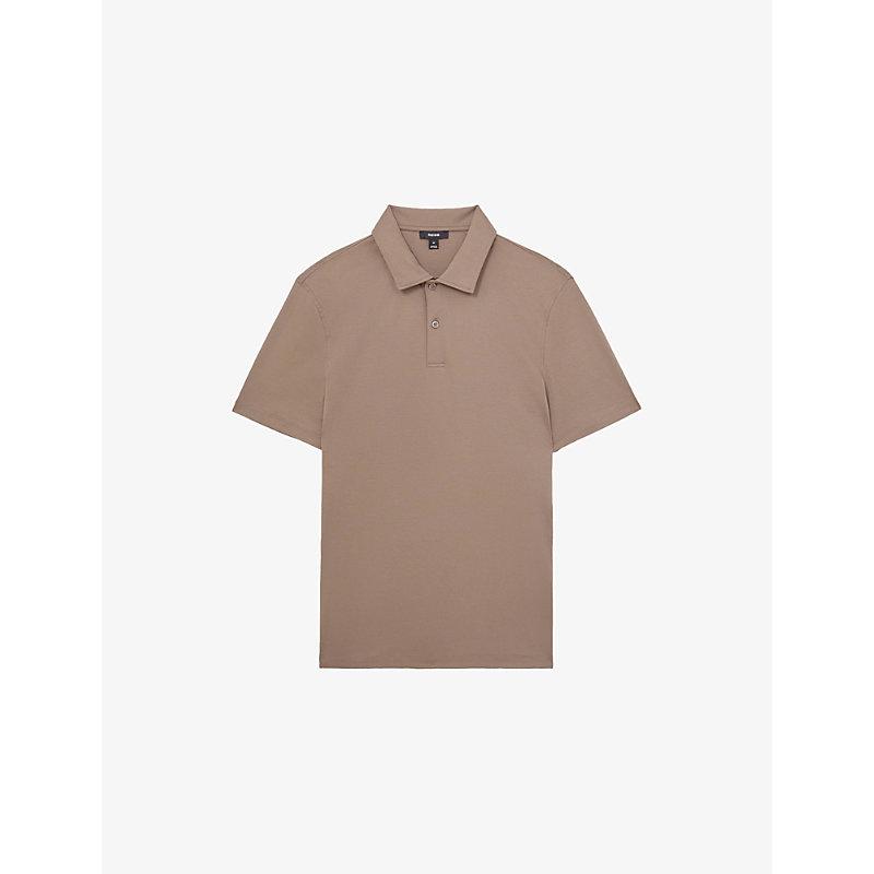 Brown Polos Heren Sale Chocolate Linen Polo Shirt