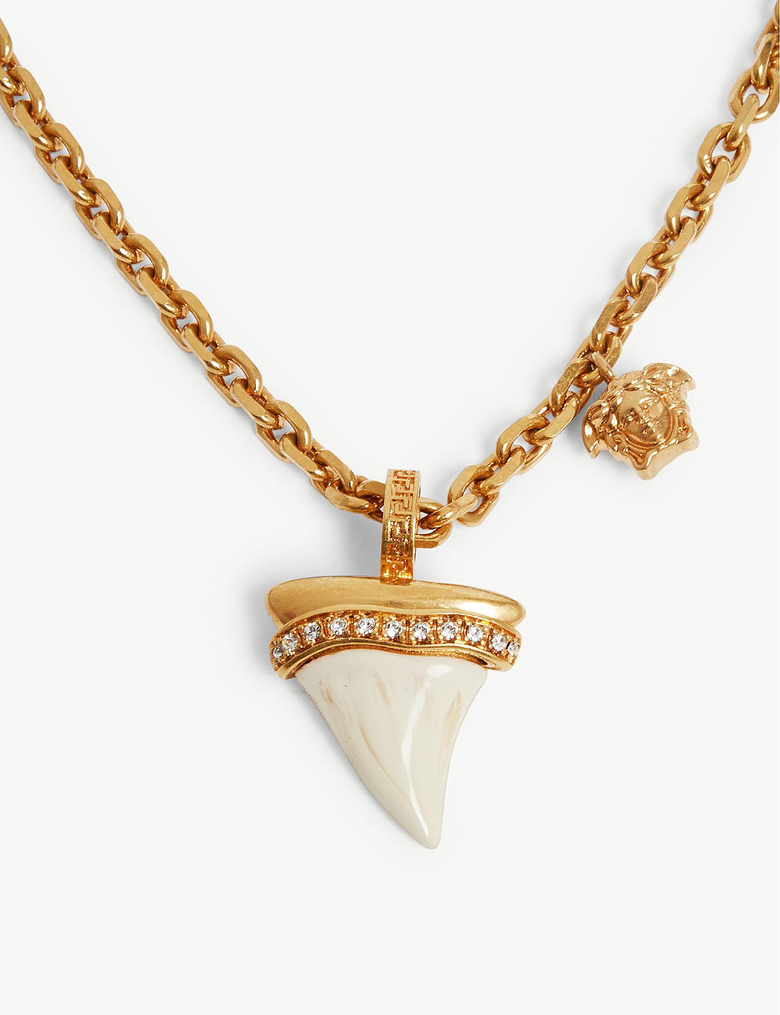Versace Shark Tooth Chain Necklace in 