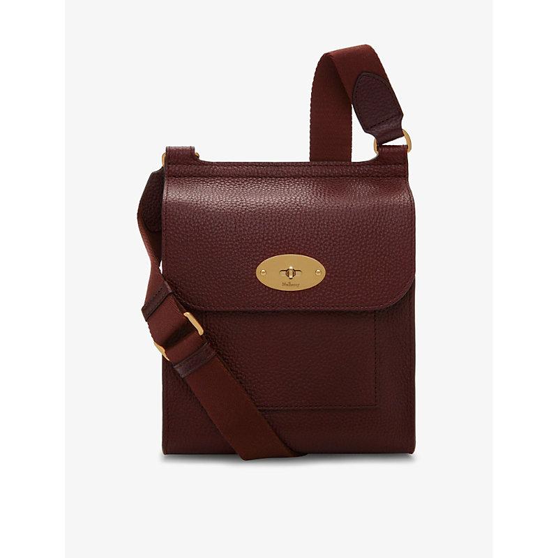 Mulberry Antony Small Grained-leather Messenger Bag in Brown