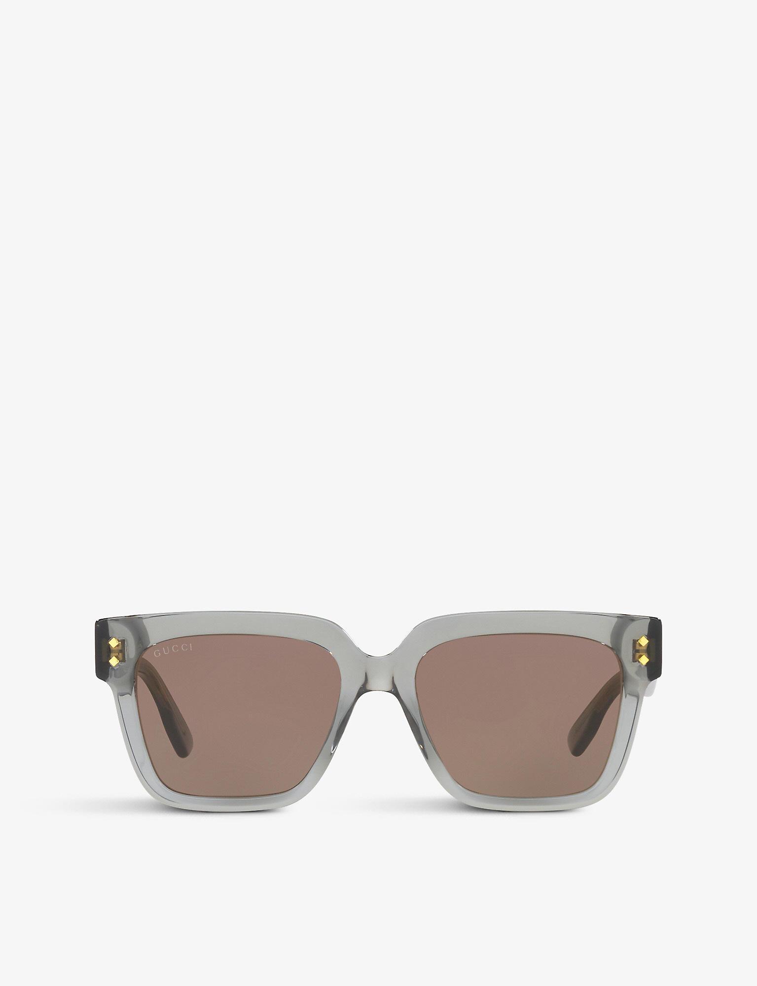 Gucci GG1084S Square-frame Acetate Sunglasses in Grey (Grey) | Lyst Canada