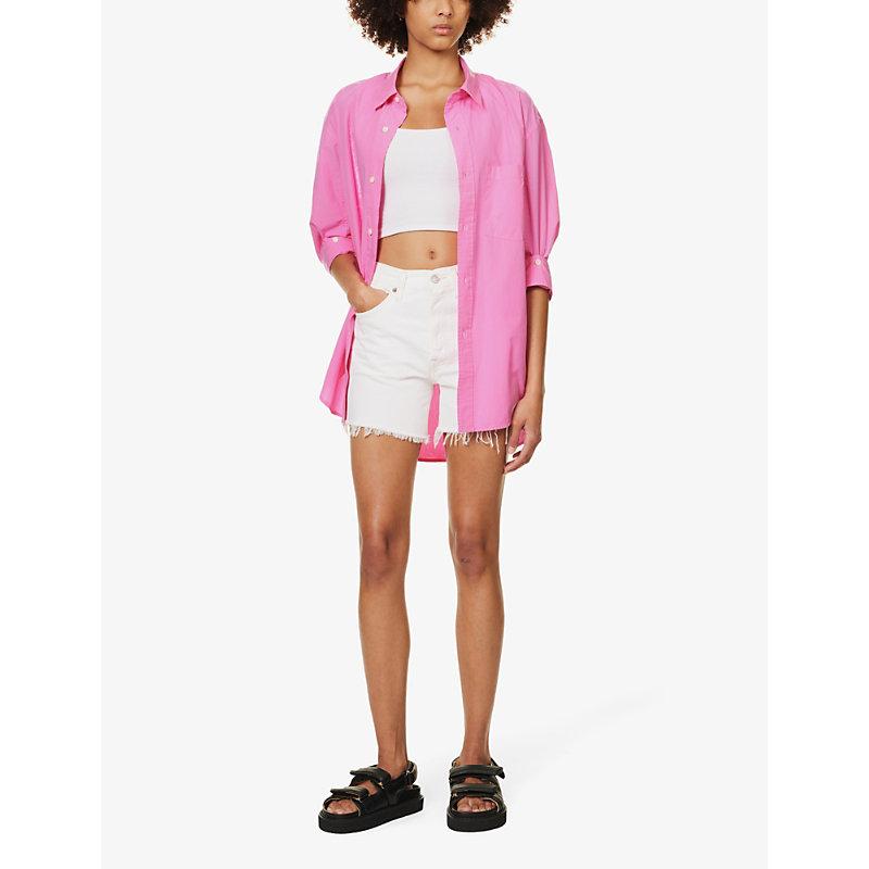 Citizens of Humanity Kayla Relaxed-fit Cotton Shirt in Pink | Lyst