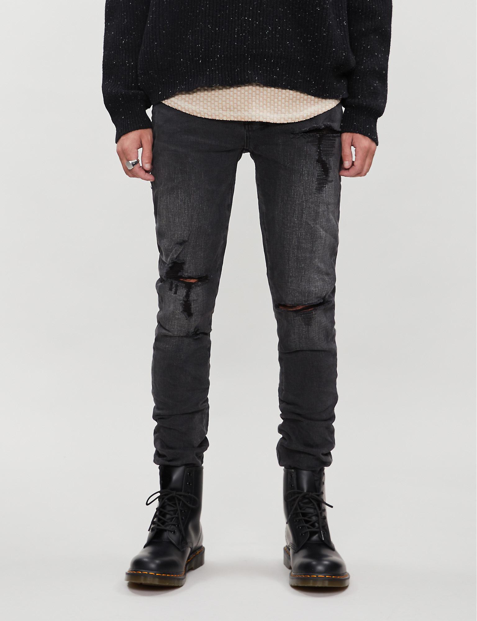 Ksubi Van Winkle Ripped Cotton Jeans in Black for Men - Lyst