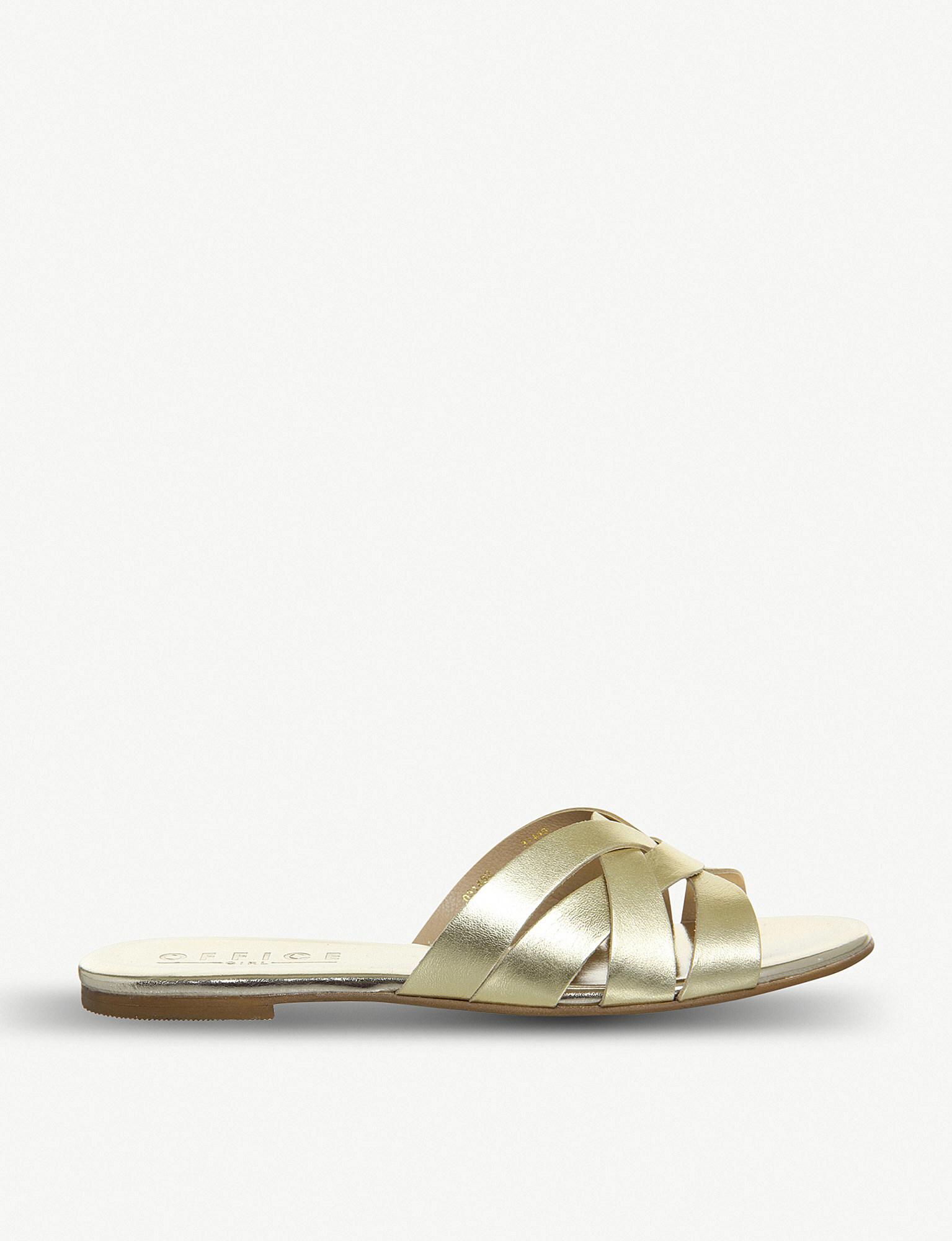office gold sandals