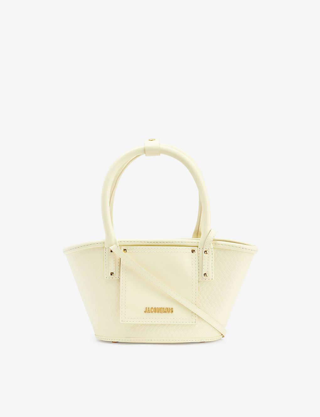 Jacquemus Le Petit Panier Petite Woven Straw Tote Bag in Metallic Lyst