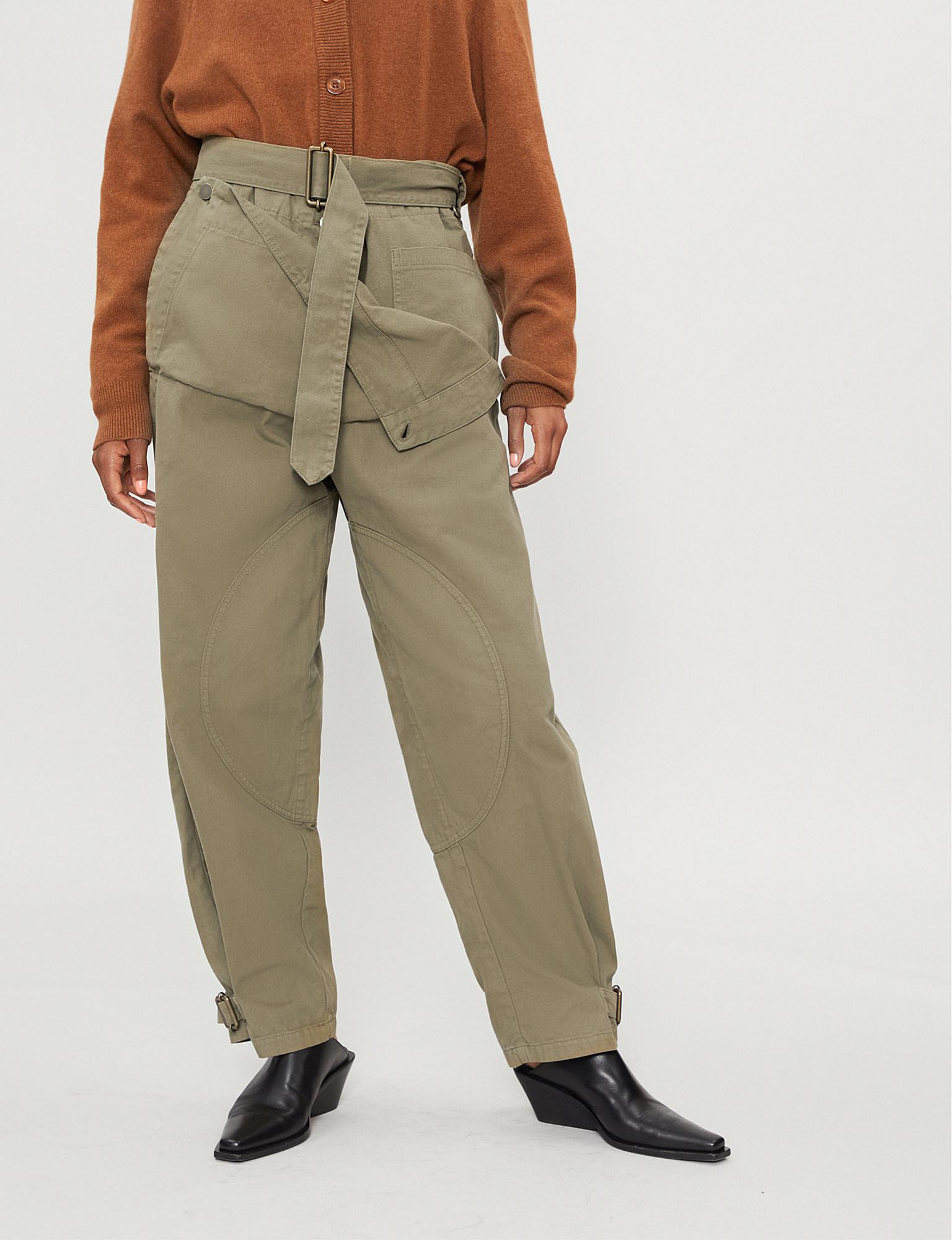 JW Anderson Pocket-panel Straight-leg Cotton-drill Cargo Trousers in  Natural | Lyst