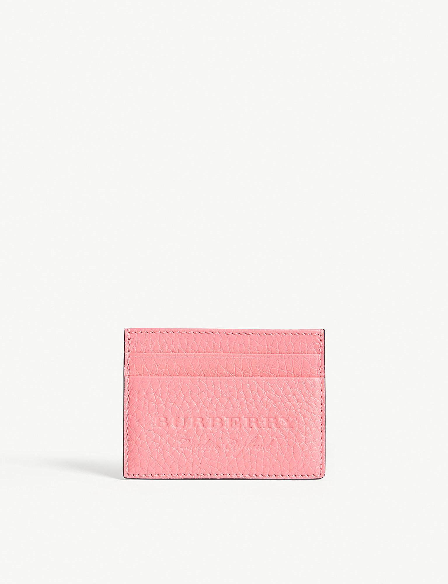burberry card holder pink